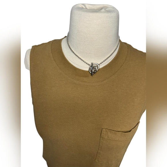 Everlane 100% Cotton Brown Maxi Casual T-shirt Dress Size Small Sleeveless - Picture 4 of 7